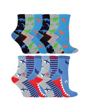12er Pack Kinder Bambus Neuheiten Knöchelsocken mit lustigen Mustern für den Alltag