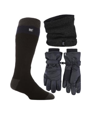 Herren Ski Set: Halswärmer, Handschuhe & Thermo-Ski-Socken Wintersportbekleidung