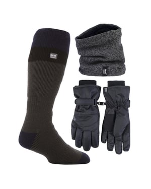 Herren Ski Set: Nackenwärmer, Handschuhe & Thermo-Ski-Socken Winterbekleidung