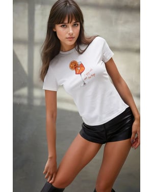 Crew-Neck Bedrucktes Baby-T-Shirt