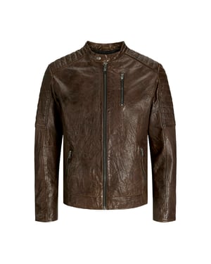 Jack & Jones Richard Leather Jacket Braun