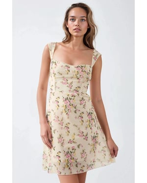 Punkte-Tüll-Mini-Kleid