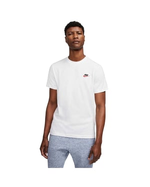 Nike - "Club" T-Shirt für Herren (Weiß/Schwarz/Rot)