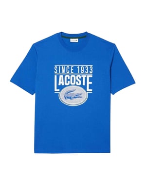 Lacoste - T-Shirt für Herren, Dicke Baumwolle (Blau)