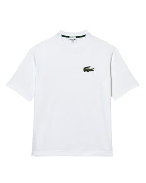 Lacoste - T-Shirt für Herren/Damen Unisex, lose Passform (Weiß)