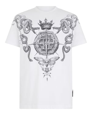 Round Neck T-Shirt Wind Rose Tattoo