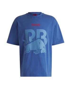 Hugo - "RB F1 Racing" T-Shirt für Herren/Damen Unisex, Übergroß (Mittelblau)