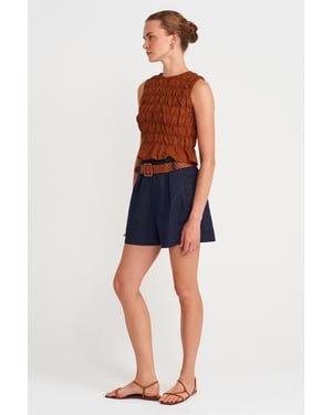 Damen Maßgeschneiderte Krepp Mini-Shorts