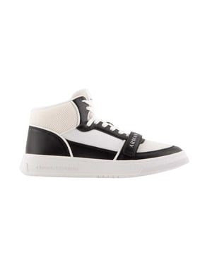 Armani Exchange - Sneaker für Herren, Hoch geschnitten (Weiß/Schwarz)