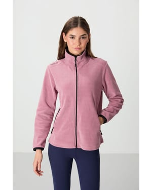 Damen Plüsch Zip-Front Sweatshirt