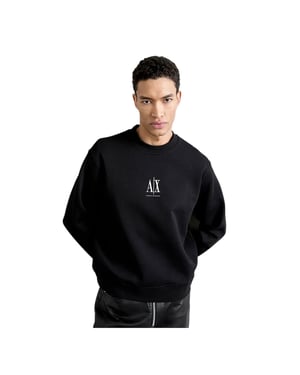 Armani Exchange Herren-Sweatshirt mit charakteristischer Signatur - Schwarz