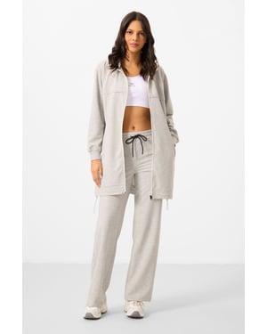Damen Baumwollmischung Sweatshirt und Weite-Hosen Set