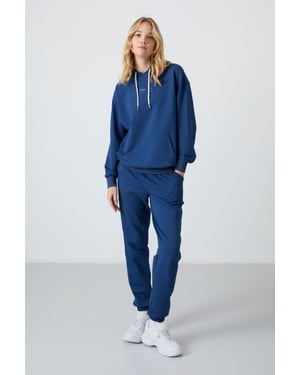 Überdimensionales Kapuzen-Sweatshirt und Hosen-Set