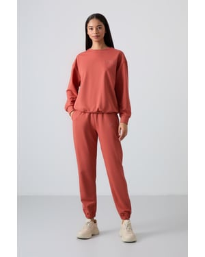 Oversized Sweatshirt und elastisches Bundhosen-Set