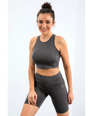 Ärmelloses Slim-Fit Aktiv-Set mit Radlerhosen