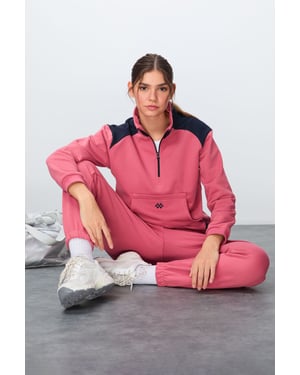 Farbenfrohes Fleece-Trainingsanzug-Set