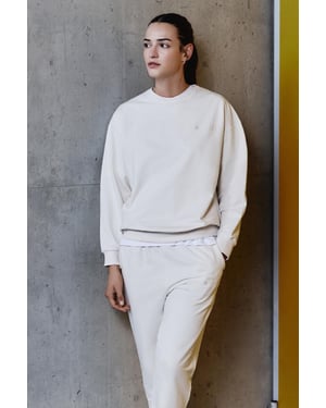 Oversized Sweatshirt und Hose mit elastischem Saum Set