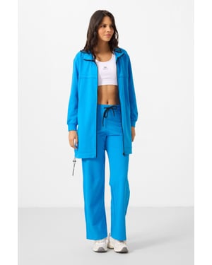 Damen Sweatshirt aus Baumwollmischung und weite Hose Set