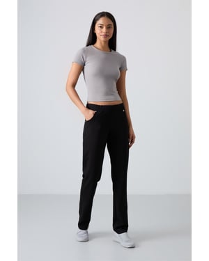 Damen Sweatpants mit lockerer, gerader Beinform