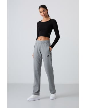 Damen gerade geschnittene Fleece-Sweatpants