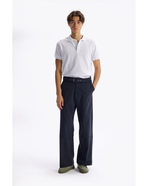 Herren Strickhose mit weitem Bein und Gürtel