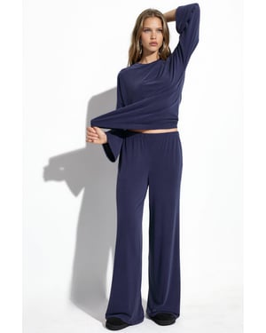 Elastische Bund gerade geschnittene Modal-Hose