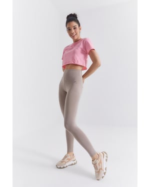 Hochtaillierte Leggings aus Baumwolle und Elasthan