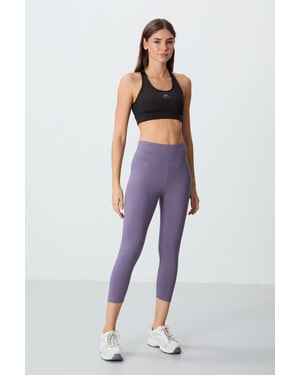 Hochtaillierte Capri-Leggings
