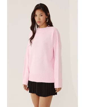 Hiccup Rundhalspullover, gemütlich - Rosé