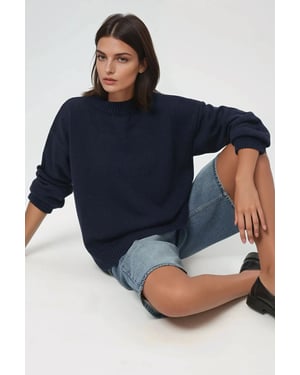 Rundhals Gemütlicher Pullover