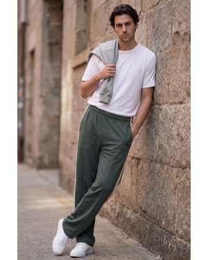 Herren Farbblockierte Palazzo-Hosen