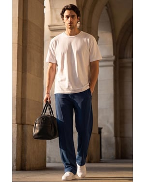 Herren Color-Blocked Palazzo-Hosen