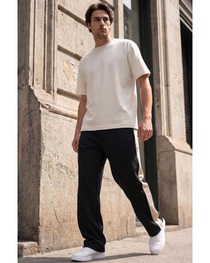 Herren Color-Blocked Palazzo-Hosen