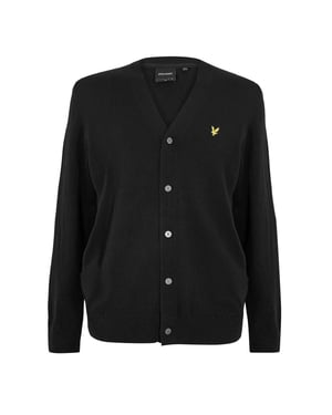 Lyle & Scott - Strickjacke für Herren, V-Ausschnitt (Samtschwarz)