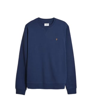Farah - Sweatshirt für Herren, Rundhalsausschnitt, Bio-Baumwolle (Blau)