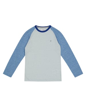 Farah - T-Shirt für Kinder, Baseball, Raglanärmel (Blau)