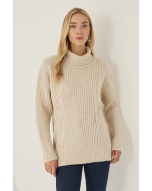 Rollkragenstrickpullover