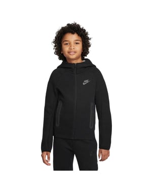Nike - Hoodie mit durchgehendem Reißverschluss für Kinder, Fleece (Schwarz)