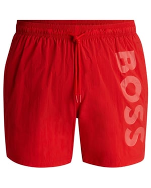 Boss - "Octopus" Badeshorts für Herren (Leuchtend Rot)