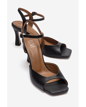 Elvia Leder Stiletto Knöchelriemen Sandale (Damen)