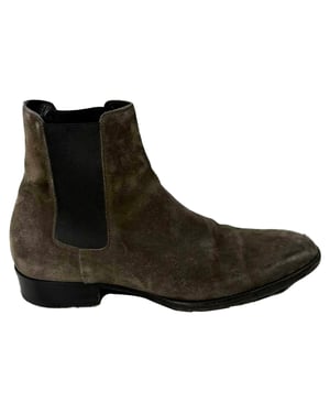 Saint Laurent Wyatt Chelsea-Stiefeletten aus braunem Wildleder