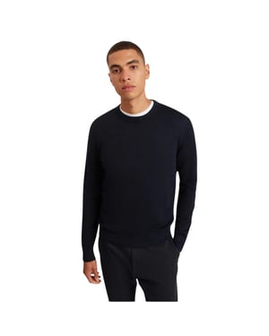 Ted Baker - Pullover für Herren, Merinowolle, Langärmlig (Marine)