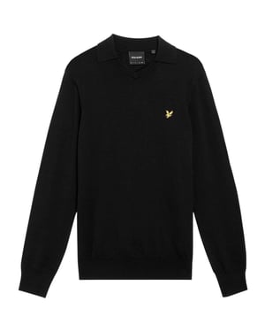 Lyle & Scott - Pullover für Herren, Mit Kragen (Samtschwarz)