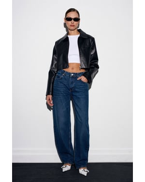 Damen Low-Waist Weitbein Jeans