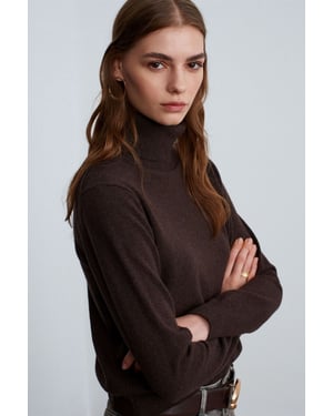 Damen Kaschmir Rollkragenpullover
