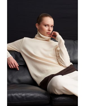 Damen-Kaschmir-Rollkragenpullover