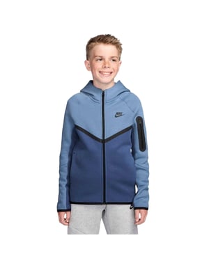 Nike - Hoodie mit durchgehendem Reißverschluss für Kinder, Fleece (Blau)