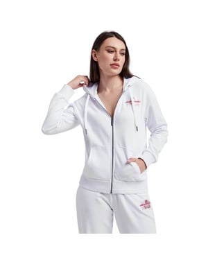 Armani Exchange - Hoodie mit durchgehendem Reißverschluss für Damen (Weiß)