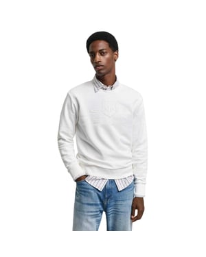 Gant - Sweatshirt für Herren, Regulär (Cremefarbe)