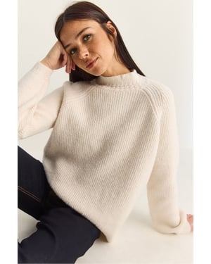 Oversized Rundhalsausschnitt Strickpullover